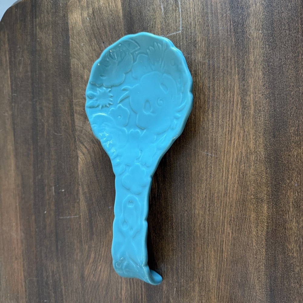 The Pioneer Woman Retro Flea Market Teal Floral Stoneware 8.5 in Spoon Rest